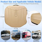 Premium Leather Car Seat Cushion, Comfort Memory Foam Driver Seat Cushion for Long Driving, Waterproof Non-Slip Seat Cushions for Cars, Truck, SUV, Office Chairs, Stadium, Beige