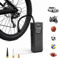 Tire Inflator Portable Air Compressor, 1 Min Fast Inflation Cordless Bike Pump with Digital Pressure Gauge LED Light, 150 PSI Electric Air Pump for Car Tires, Bicycle, Motorcycle, Ball (Black)