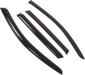 WD2-748 Dark Smoke 4 Pcs Set Window Visor (Outside Mount) Deflector Rain Guard Compatible with 2010-2016 Volkswagen Touareg