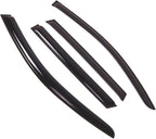 WD2-748B Dark Smoke 4 Pcs Set Window Visor (Outside Mount) Deflector Rain Guard Compatible with 2017-2018 Volkswagen Touareg