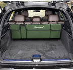 Car Trunk Organizer and Storage, Backseat Hanging Organizer for SUV, Truck, MPV, Waterproof, Collapsible Cargo Storage Bag with 4 Pockets, Car Accessories for Men and Women (Army Green)