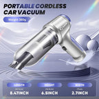 Car Vacuum Portable Cordless 15000PA,3 in 1 Handheld Vacuum with Brushless Motor for Car, Office and Home Cleaning Blue HL107B