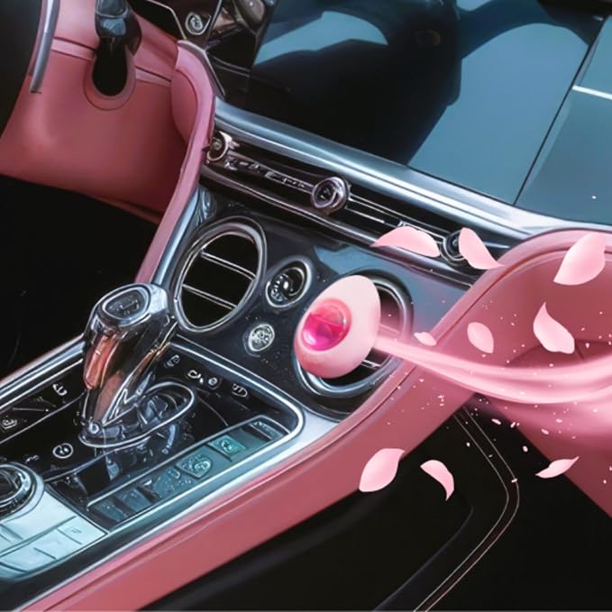 Car Air Freshener Vent Clip 6 Ct, Honey Peach Scent | Pink Edition, Long-Lasting Sweet Fruit Fragrance & Odor Eliminator for Car Interiors, 4 mL Each, Lasts Up to 180 Days