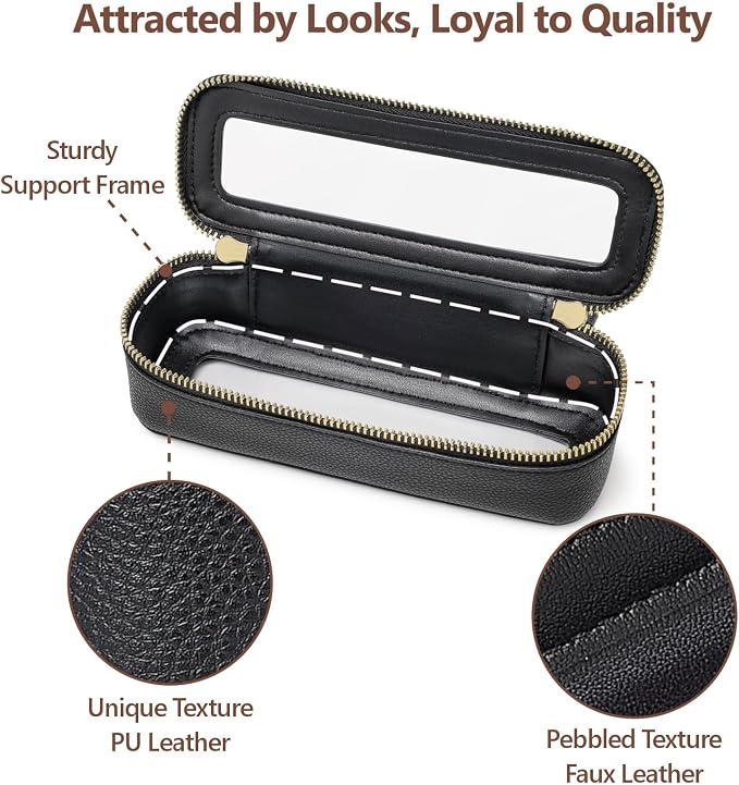 Clear Makeup Bag - TSA Approved Toiletry Bag for Carry-on & Checked Luggage, Water Resistant Car Storage Organizer with Reinforced Seams