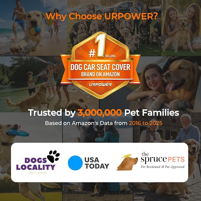 2026 Upgraded Back Seat Extender for Dogs - Large Hard Bottom Dog Car Seat Cover Holds 550lbs, Waterproof Dog Hammock Pet Bed with High-Density Foam Non-Slip Backseat Protector
