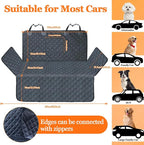 SUV Cargo Liner for Dog Car Seat Cover for Pet Dogs Waterproof Cargo Cover Dog Seat Mat for SUVs Sedans Vans with Bumper Flap Protector, Non-Slip, Black 70"x40"