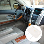 Back Protector Kick Mat with Storage Pocket, Beige Anti-Scuff Pad for Rear Seats, General Protective Interior Car Accessory for Dirt and Damage Prevention