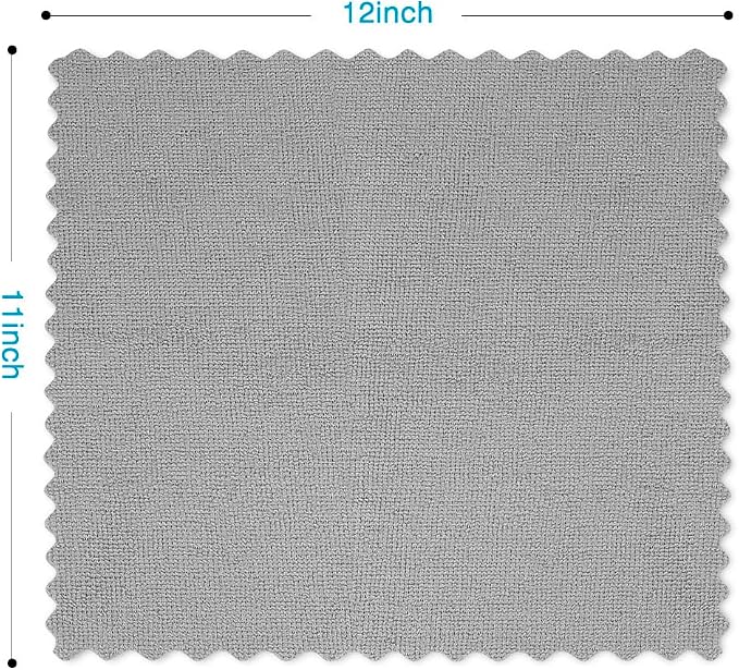 Orighty Grey Microfiber Cleaning Cloth, 24 Pack Highly Absorbent Cleaning Rags, Microfiber Towels for Cars, Household Cleaning Supplies, Reusable Lint Free Cloths for House, Kitchen, 12 x12 inch