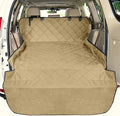 SUV Cargo Liner for Dogs, Water Resistant Pet Cargo Cover Dog Seat Cover Mat for SUVs Sedans Vans with Bumper Flap Protector, Non-Slip, Large Size Universal Fit, Khaki