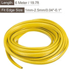 U Channel Edge Trim, 19.7ft Length Rubber Guard Seal Strip Edge Protector Fit for 1-2.5mm Edge, (15/64" W x 25/64" H) Yellow