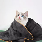 Super Absorbent Microfiber Bath Towel for Dogs and Cats - 30 x 50 Inch, Dark-Gray, Suitable for Small, Medium, Large Pets
