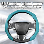 Mandark Car Steering Wheel Cover, Suede Sport Vehicle Steer Wheel Protector Fitting 15 Inch, Non-Slip Comfortable Automotive Interior Decoration Accessories, Universal for Most Cars (Blue)