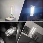 2PCS USB Lights for Car, Touch Dimmable Retro Car Lamp Interior LED Ambient Lighting, Portable Mini Glass Bottle LED Bulb Night Light for Vehicle Bedroom Hallway Camping Holiday Decoration (White)
