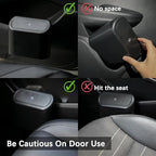 Mini Car Trash Can with Lid, Small Car Garbage Can, Cute Leakproof ABS Car Trash Bin, Car Accessories for Interior, Garbage Bin for Car, Home, Office with 60pcs Trash Bags Black