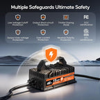 15 AMP Golf Cart Charger 48 Volt 3-Pin Round Plug for Club Car Precedent & DS-Lead Acid Battery