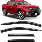 Voron Glass Chrome Trim Tape-on Extra Durable Rain Guards for Hyundai Santa Cruz 2022-2026, Window Deflectors, Vent Window Visors, 4 Pieces - 100586