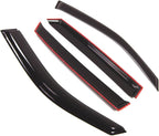 WD2-318 Dark Smoke 4 Pcs Set Window Visor (Outside Mount) Deflector Rain Guard Compatible with 1998-2004 Mercedes-Benz ML320 ML350 ML500
