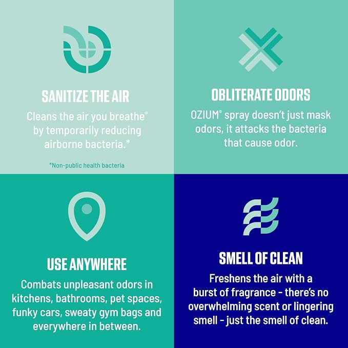 3.5 Oz. Air Sanitizer & Odor Eliminator 4 Pack for Homes, Cars, Offices and More, Outdoor Essence, 4 Pack, MULTI