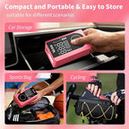 Tire Inflator Portable Air Compressor, LED Display & Auto Shut-Off, 5 Modes, 150PSI Cordless Air Pump with Digital Pressure Gauge for Car, Balls, Bike, Motorcycle, Pink Car Accessories for Women