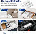 1.2 Gallon 180 counts Small Clear Trash Bags 5 Liter Garbage Bags by, Bathroom Trash Can Bin Liners, Plastic Bags for home office kitchen, Clear