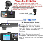 WiFi 1080P Dual Dash Camera for Car Front and Inside Dashcam Car Security Video Recorder,170°Wide Angle Vehicle Cam,WDR,G-Sensor,Loop Recording,Night Vision (WiFi Dual Dash Cam Without Card)