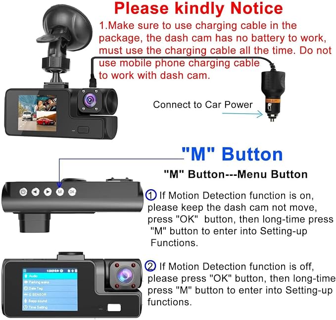 WiFi 1080P Dual Dash Camera for Car Front and Inside Dashcam Car Security Video Recorder,170°Wide Angle Vehicle Cam,WDR,G-Sensor,Loop Recording,Night Vision (WiFi Dual Dash Cam Without Card)