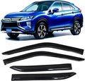 Window Visors Rain Guards for Mitsubishi Eclipse Cross 2018-2026 | Window Deflectors, Vent Visor, Sun Shades, Window Shields, Dark Smoke, Car Accessories