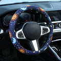Astrology Sun Moon Celestial Steering Wheel Cover Auto Steering Wheel Protector, Anti-Slip, Breathable, Absorbing Sweat, Universal Car Accessories 14.5–15 inch,Fit for Most Car, Trucks, SUV