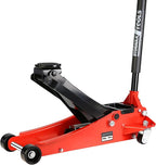 Professional Heavy Duty Hydraulic Floor Jack, 2.5 Ton (5500lb) Capacity, Red, Compatible with Car, Truck, SUV, Steel, Hydraulic, 3.5"-19.5" Lift Range