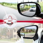 Blind Spot Mirror, Fan HD Glass Frameless Convex Rear View Mirror with wide angle Adjustable Stick for Cars SUV and Trucks, Pack of 4