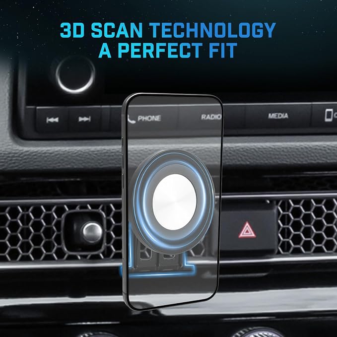 Magnetic Car Cell Phone Holder for Honda Civic 2022-2026 Accessories, Civic Phone Mount for 4-7 Inch Phones, Mobile Stand with 2 Options iPhone Mag Safe & Clip-in