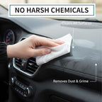 Car Cleaning Wipes, Multipurpose Vehicle Interior Surface Wipes, Soft Disposable Cleaning Cloth for Car Dashboard Seat Door Panel Glass Dust & Stain Removal