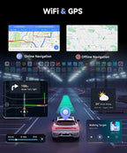 4Core 4G+64G Android Car Radio Stereo for Chevrolet Chevy Cruze 2009-2015, Wireless Carplay Android Auto, 5GWiFi+GPS, 9" Incell Touch Screen, Mirror Link, Backup Camera, Bluetooth, FM/RDS/EQ/USB/SWC