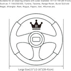 3D Car Steering Wheel Cover Comfort Grip Massage Sporty Anti-Slip Carbon Fiber Faux Leather for F150, Trucks, Jeep, Van, Car Handle Covers for All Seasons, 15.2-16in, Black
