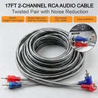 4 Gauge Amp Wiring Kit 1200W Complete Amplifier Installation Kit with Bass Control Knob for Car Audio Subwoofer System