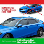 Goodyear Shatterproof Window Deflectors for Honda Civic 2022-2026 Hatchback, Rain Guards, Window Visors for Cars, Vent Deflector, Car Accessories, 4 pcs - GY007899
