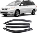 Tape-On Window Visors Deflectors Rain Guards 4 Piece Set ‎Compatible with 2004-2009 Toyota Sienna 94153