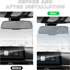 Car Rear View Mirror Protector Frame, Silicone Auto Rearview Edge Protection Cover Compatible with Model 3 Model Y, Interior Rear View Trim Frame Decoration, Car Accessories (White)