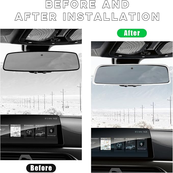 Car Rear View Mirror Protector Frame, Silicone Auto Rearview Edge Protection Cover Compatible with Model 3 Model Y, Interior Rear View Trim Frame Decoration, Car Accessories (White)