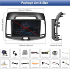 [2+64G]Android 15 Car Stereo for Hyundai Elantra 2007 2008 2009 2010 with Wireless Carplay&Android Auto,9 Inch Touch Screen Car Radio with GPS WiFi Bluetooth FM/RDS Radio SWC AUX-in+AHD Backup Camera