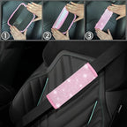 8 pcs Pink Bling Car Accessories Set for Women, Steering Wheel Cover, Sparkly Seat Belt Covers, Bling Gear Shift Cover, Universal Fit Most Cars (All Pink Diamond)