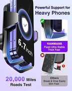 【85+LBS Strongest Suction & Military-Grade Ultimate Car Phone Mount【Patent & Safety Certs】 Cell Holder Truck for Dash Windshield Vent for iPhone 17 Pro Max Automobile Accessory Kits,Purple