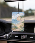 Vintage Coastal Beach Car Air Freshener 4 Pcs Coconut Scented, East Coast Seaside Car Accessories Mirror Decor for Women, Nautical Ocean Hanging Air Freshener for Cars Closet Drawer Books