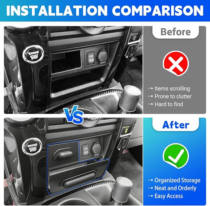 Center Console Drawer Fits for 2014-2024 Toyota 4Runner Console Organizer Dashboard Screen Tray Armrest Storage Box Compatible with 4Runner Interior Accessories (Drawer)