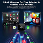 2026 New Wireless CarPlay Adapter, Compatible CarPlay & Android Auto, Plug and Play Wireless CarPlay Dongle, Fast Auto-Connect, Type-C & USB Cable Included, Supports iOS 10+ & Android
