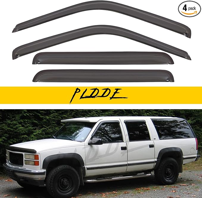 Rain Guards Compatible with 1999-2000 Cadillac Escalade Side Window Visor Wind Deflector Vent Visors Car Accessories Tape-On 4pcs