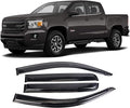 Window Visors Rain Guards Deflector 4 Piece Set for 2015-2022 Chevrolet Chevy Colorado & GMC Canyon Crew Cab 94995