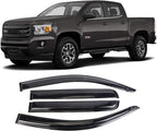 Window Visors Rain Guards Deflector 4 Piece Set for 2015-2022 Chevrolet Chevy Colorado & GMC Canyon Crew Cab 94995