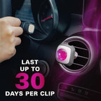 Flora Bliss Scent Car Air Freshener Vent Clip 6 Ct Long Lasting | Up to 180 days, Natural Essential Oil, Car Fragrance Accessories for Women and Men, Odor Eliminator, 4 mL Each