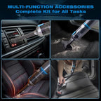 Airflex One Cordless Car Vacuum 16000Pa, 4-in-1 Handheld Vacuum with Air Duster & Inflator, Portable Mini Vac for Car Detailing, Pet Hair, Keyboard Cleaning (Gray)